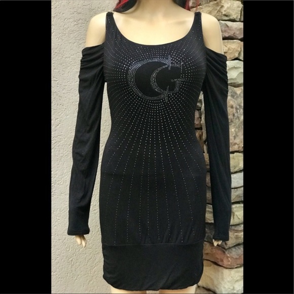 COOGI Dresses & Skirts - COOGI Black cold  shoulder dress Size medium